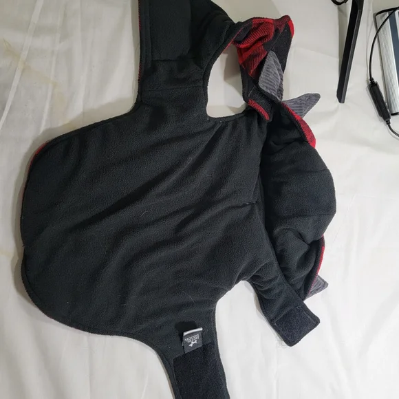 Cozy Plaid Red and Black Dog Jacket - Picture 7 of 8